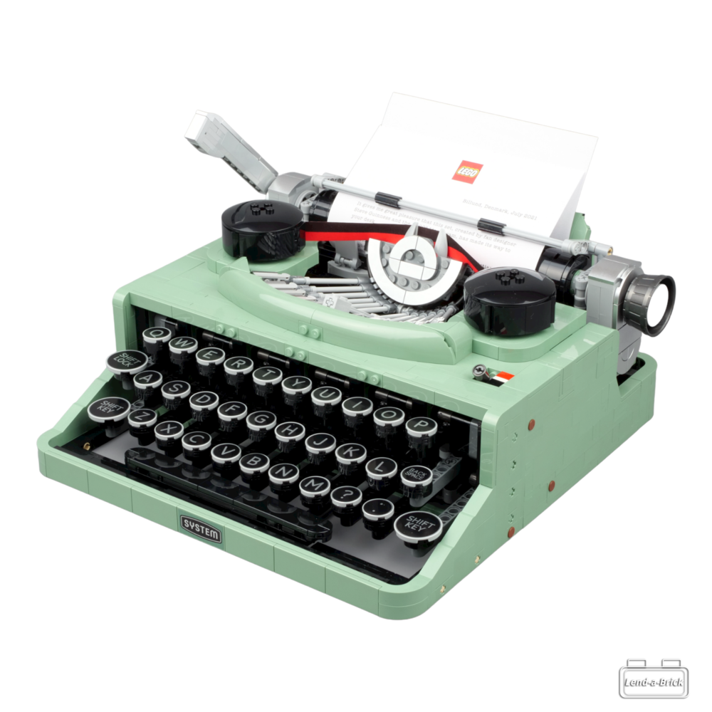 Rent LEGO set: La machine à écrire at Lend-a-Brick