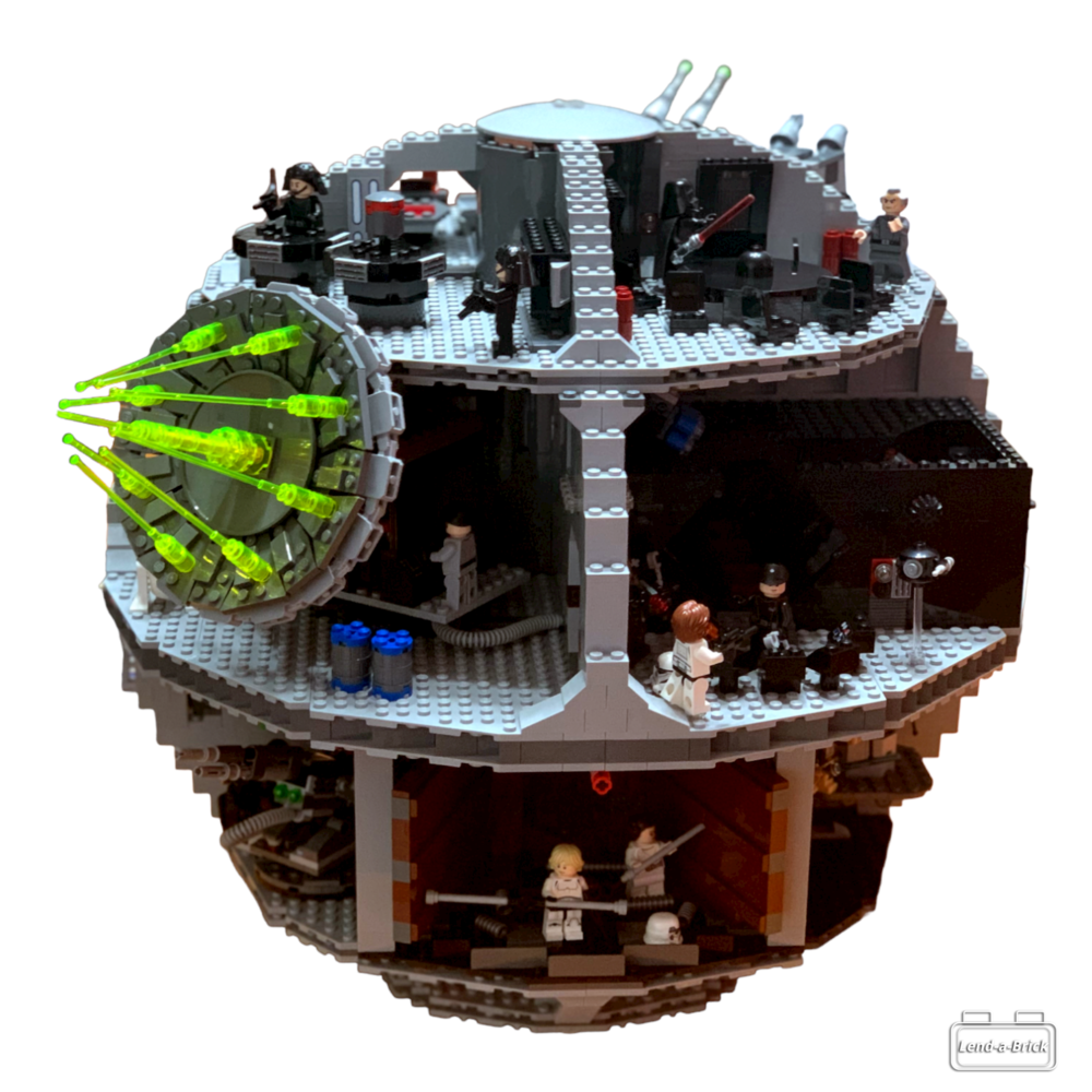 Tegn et billede Skærpe bombe Rent LEGO set: Death Star™ at Lend-a-Brick