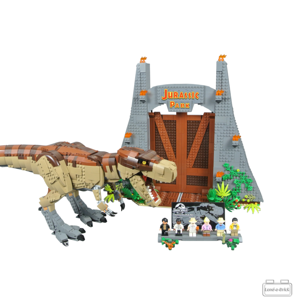 i dag variabel rim Rent LEGO set: Jurassic Park: T. Rex Rampage at Lend-a-Brick